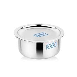 UCOOK Stainless Steel Triply Tope with Steel Lid, 140mm/900ml