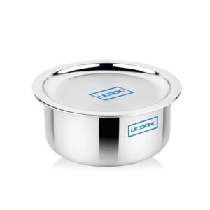 UCOOK Stainless Steel Triply Tope with Steel Lid, 240mm/5.70 Litres