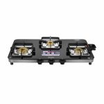 Junto C Series 3-Burner Black Glass Cooktop