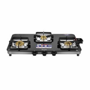 Junto C Series 3-Burner Black Glass Cooktop
