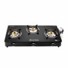 Junto Z Series 3 Burner Gas Stove , Glass Cooktop, Black