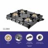 Junto Z Series 4 Burner Gas Stove , Glass Cooktop, Black