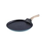 Salford Dusty Blue Forged Nonstick Dosa Tava 260 MM , Wooden Handle, Induction Compatible
