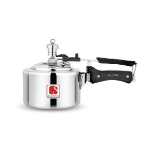 Salford Mini 1L Inner Lid  Aluminium Pressure Cooker , Induction Compatible , Silver