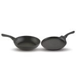 Salford Black Spatter Forged Non-Stick Set of 2 , Frypan 240 MM , Tava 260 MM , Bakelite Handle , Induction Compatible