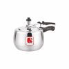 Salford Curvy Plus 2L  Inner Lid Oval  Shape Aluminium Pressure Cooker , Induction & Gas Compatible , 5 Years Warranty, Silver