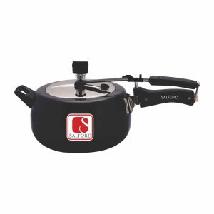 Salford Curvy Duo 5L Hard Anodised Inner Lid Pressure Cooker with SS Lid, QPR, Induction & Gas Compatible, 5-Years Warranty