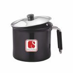 Salford 2.25L Hard Anodised Milk Boiler, Milk Pot, Induction Compatible with SS Lid, Black