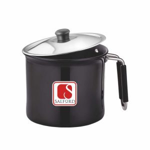 Salford 2.25L Hard Anodised Milk Boiler, Milk Pot, Induction Compatible with SS Lid, Black