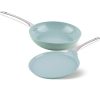 SALFORD Green Forged Ceramic Set of 2 , Frypan 240mm + Tava 260mm with Stainless Steel Tubular Handle, Induction Compatible