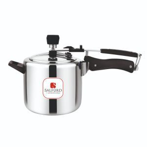 Salford S-3 Triply 5 Litre Inner Lid Pressure Cooker With Triply Lid , Quick Pressure Release (QPR) , Induction Base & Gas Stove Compatible , 5 Year Warranty , Triply SS Pressure Cooker