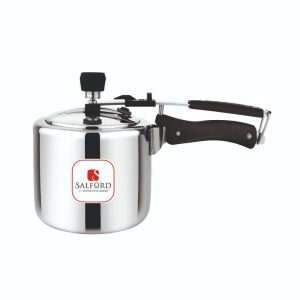 Salford S-3 Triply 3 Litre Inner Lid Pressure Cooker , Quick Pressure Release (QPR) , Induction Base & Gas Stove Compatible , 5 Years Warranty